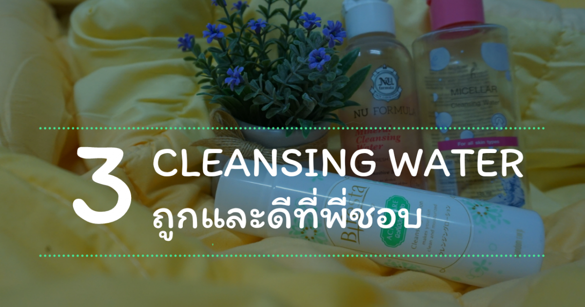3 Cleansing Water ถูกและดีที่ต้องซื้อซ้ำ