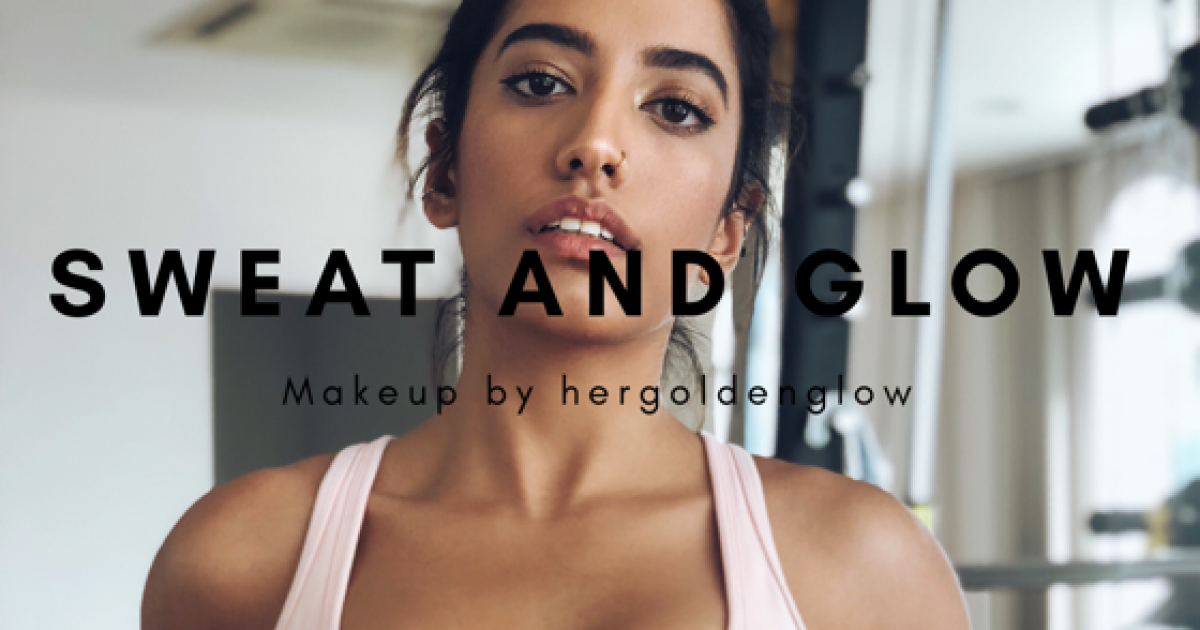 Sweat and glow makeup look