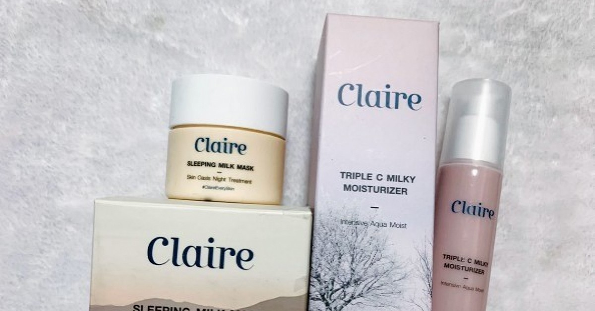 Review Claire Triple C Milky Moisturizer and Claire Sleeping Milk Mask :)