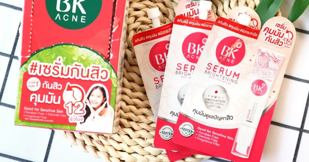 Review : BK Acne Serum Brightening Anti-Pollution เซรั่มสิวที่ช่วยปกป้องผิวจากฝุ่น PM 2.5