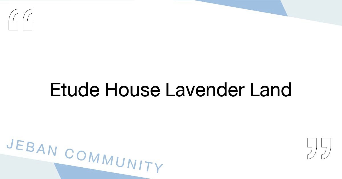 Etude House Lavender Land