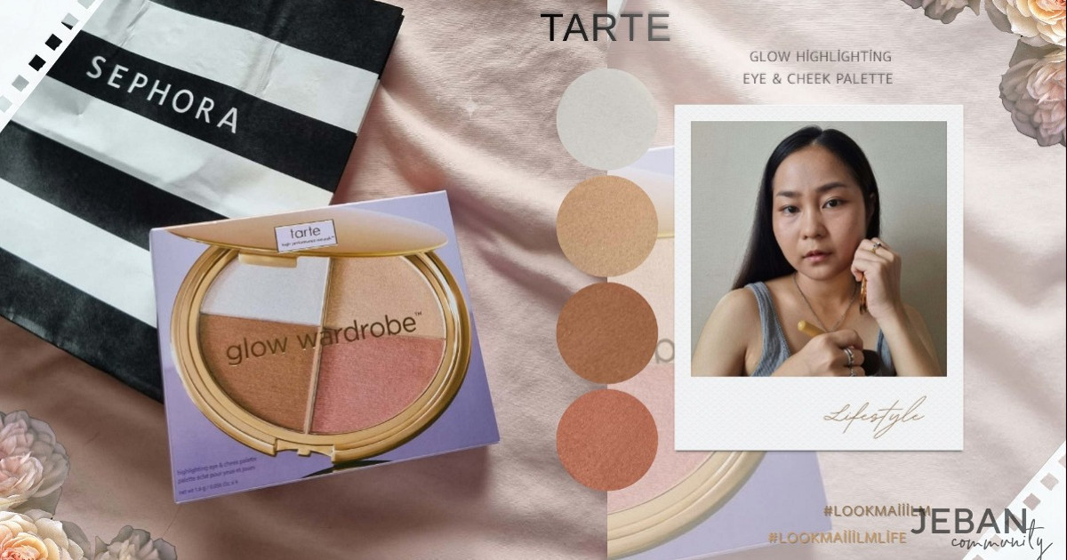 แต่งหน้าเสร็จในพาเลตต์เดียวกับ tarte Glow Highlighting Eye & Cheek Palette (:
