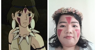 แกะลุค แต่งปิ๊ง ตอน แกะลุคเจ้าหญิงSan นางเอกจากภาพยนตร์อนิเมะเรื่องPrincess Mononoke