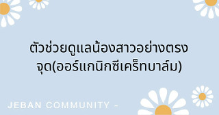 ตัวช่วยดูแลน้องสาวอย่างตรงจุด (ออร์แกนิกซีเคร็ทบาล์ม)