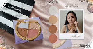 แต่งหน้าเสร็จในพาเลตต์เดียวกับ tarte Glow Highlighting Eye & Cheek Palette (: