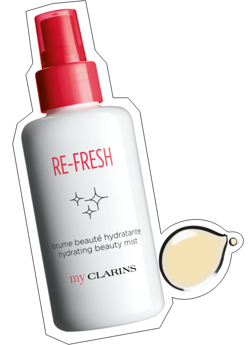 my CLARINS RE-FRESH Hydrating Beauty Mist