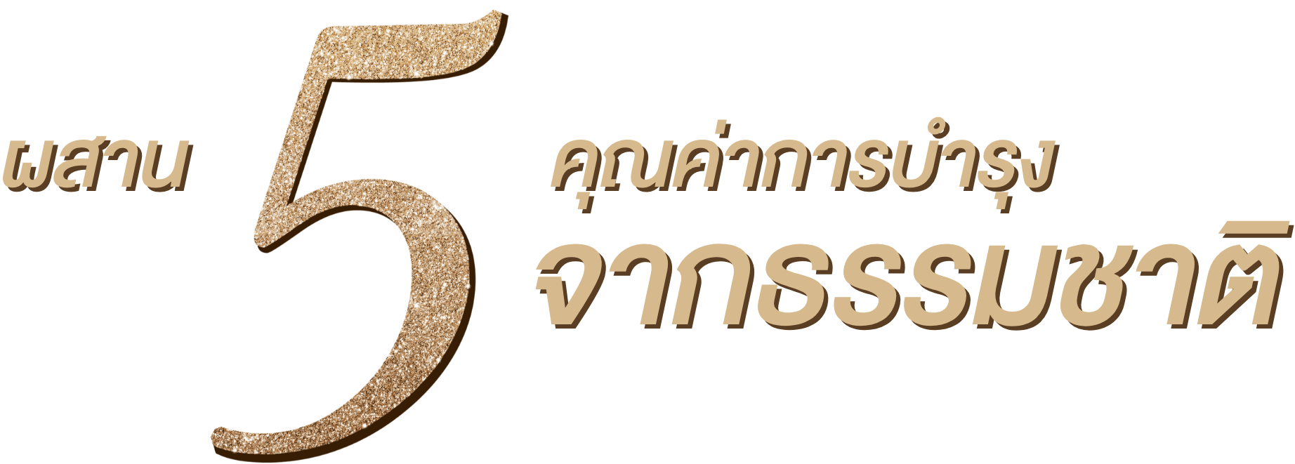 ผสาน 5 คุณค่าการบำรุงจากธรรมชาติ
