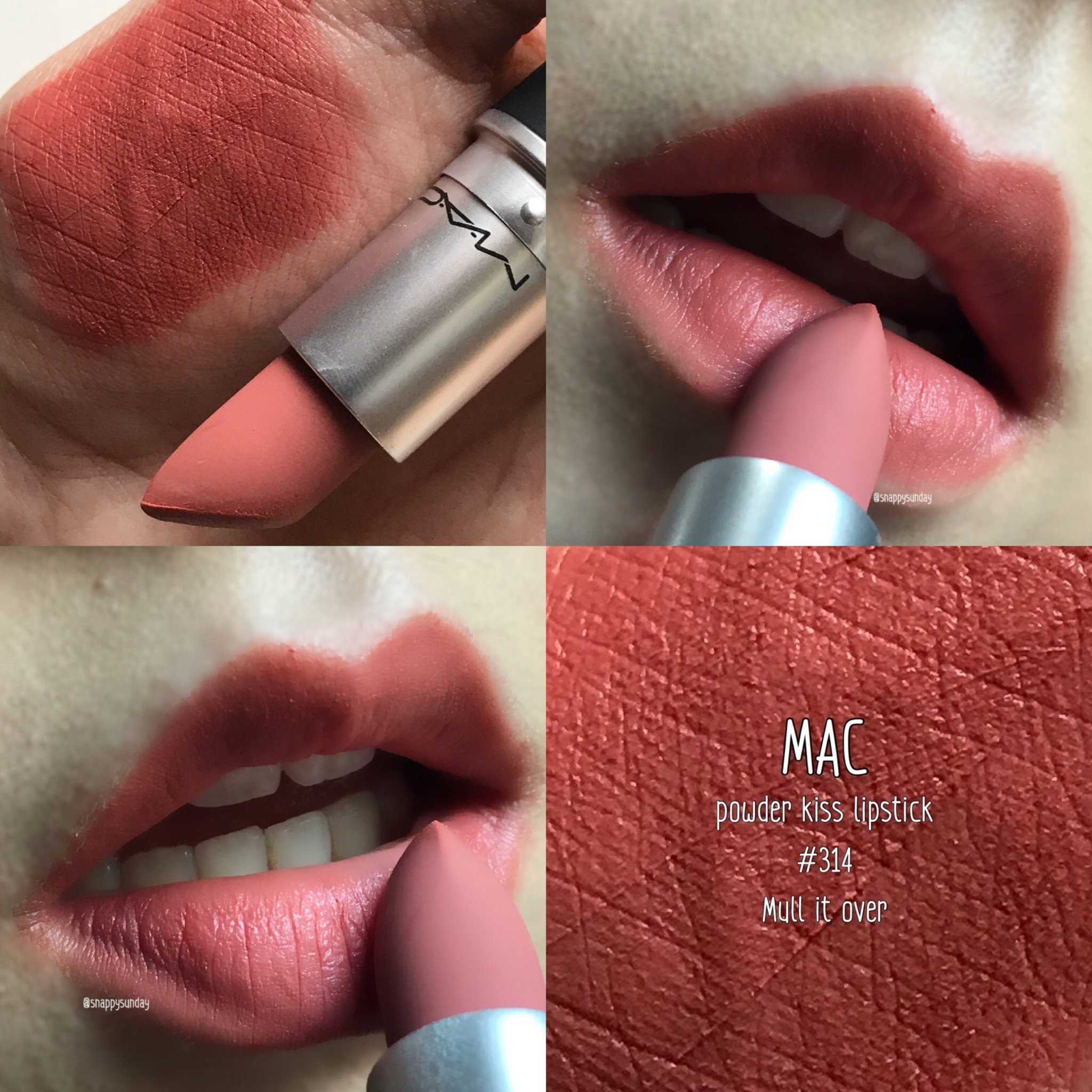 Mac Powder Kiss Lipstick 314 Mull It Over