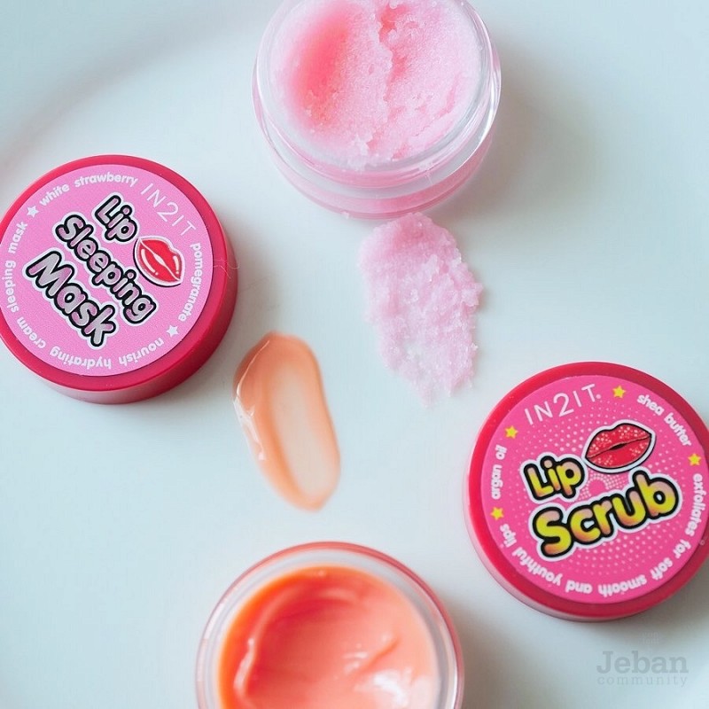 IN2IT Lip Scrub and Lip Sleeping Mask สครับริมฝีปากให้นุ่ม แล้วเพิ่มความชุ่มชื้นด้วยมาส์ก