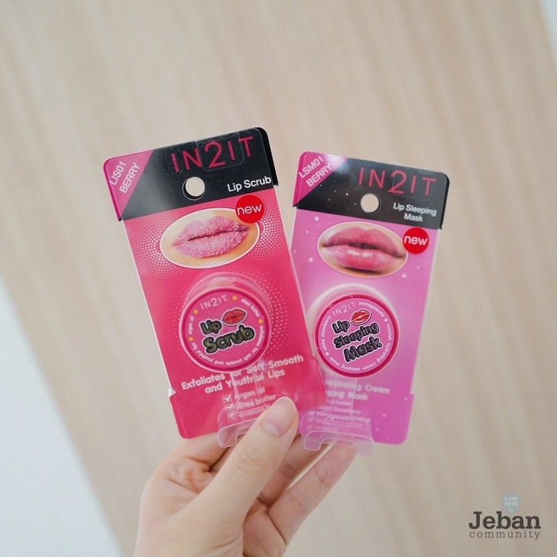 IN2IT Lip Scrub and Lip Sleeping Mask สครับริมฝีปากให้นุ่ม แล้วเพิ่มความชุ่มชื้นด้วยมาส์ก