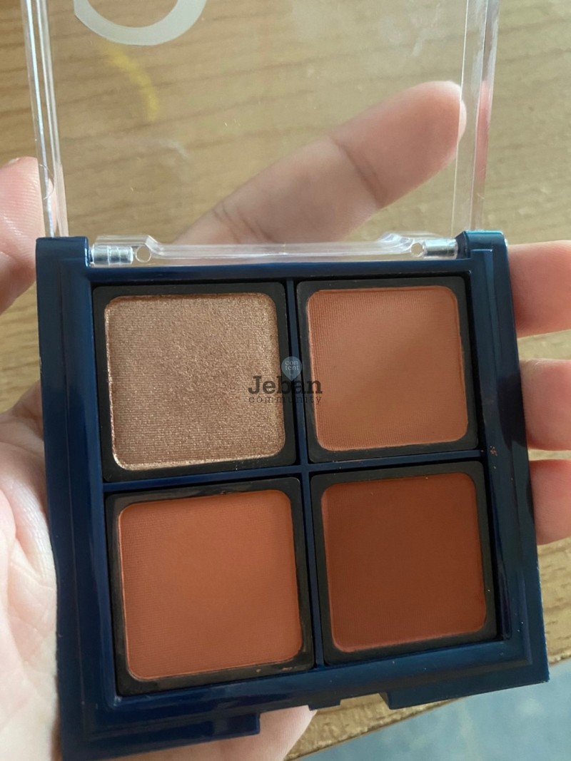 รีวิว swatch Daiso Quad eyeshadow Terracotta พาเลท 4 สี