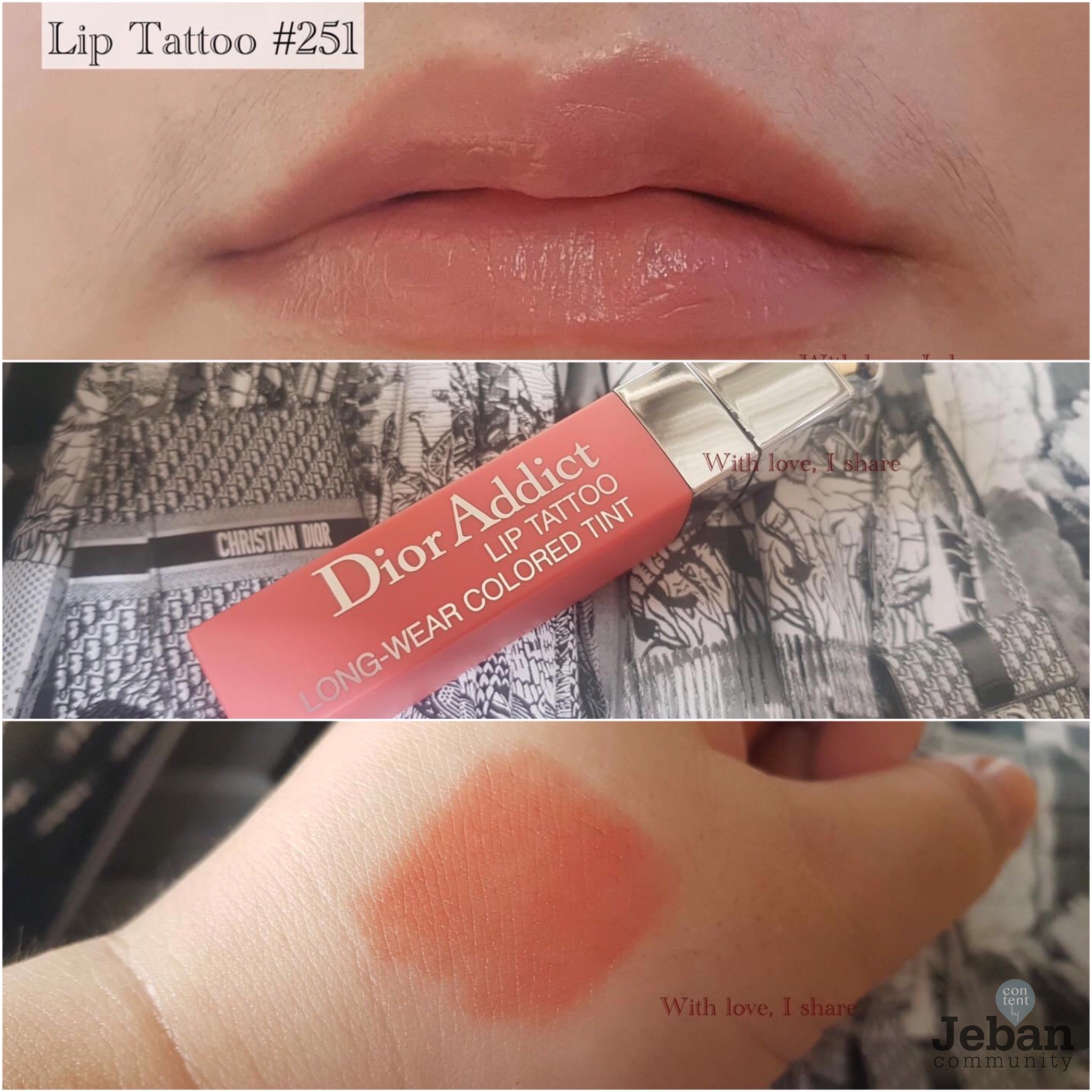 dior lip tattoo 251 swatch