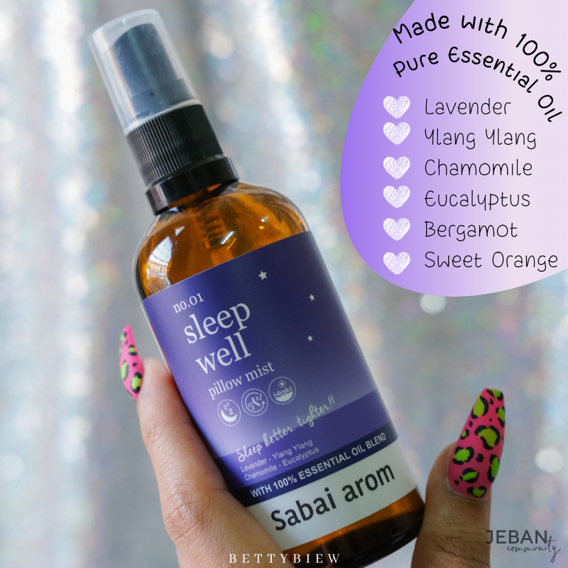 Review Sleep Well Pillow Mist by Sabai Arom Bettybiew