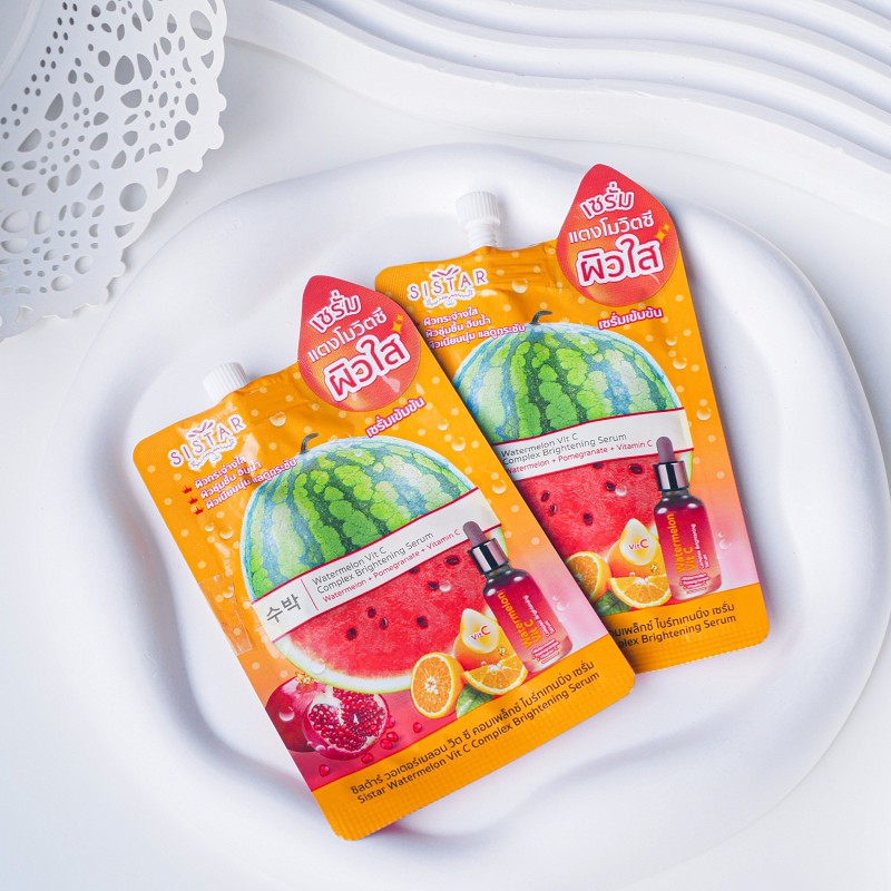 หน้าขาวใสด้วยเซรั่มแตงโมวิตซีจากซิสต้าร์ Sistar Watermelon Vit C Serum