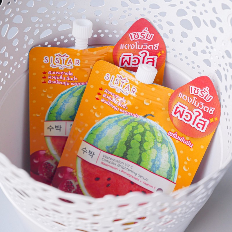 หน้าขาวใสด้วยเซรั่มแตงโมวิตซีจากซิสต้าร์ Sistar Watermelon Vit C Serum