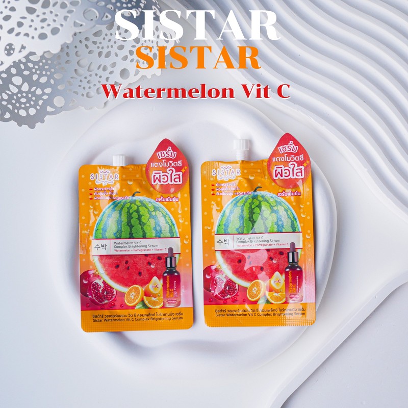 หน้าขาวใสด้วยเซรั่มแตงโมวิตซีจากซิสต้าร์ Sistar Watermelon Vit C Serum