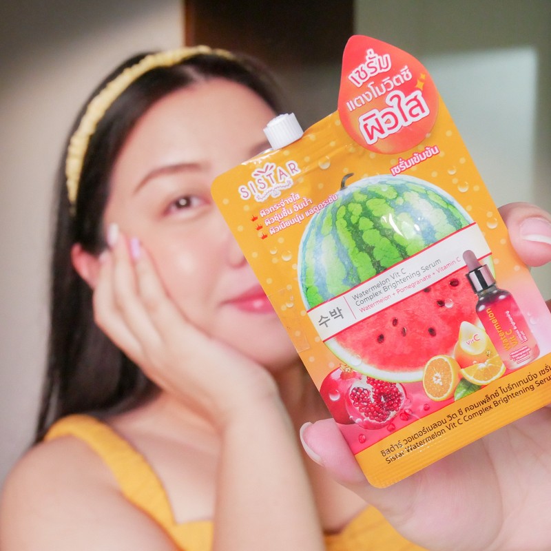 หน้าขาวใสด้วยเซรั่มแตงโมวิตซีจากซิสต้าร์ Sistar Watermelon Vit C Serum