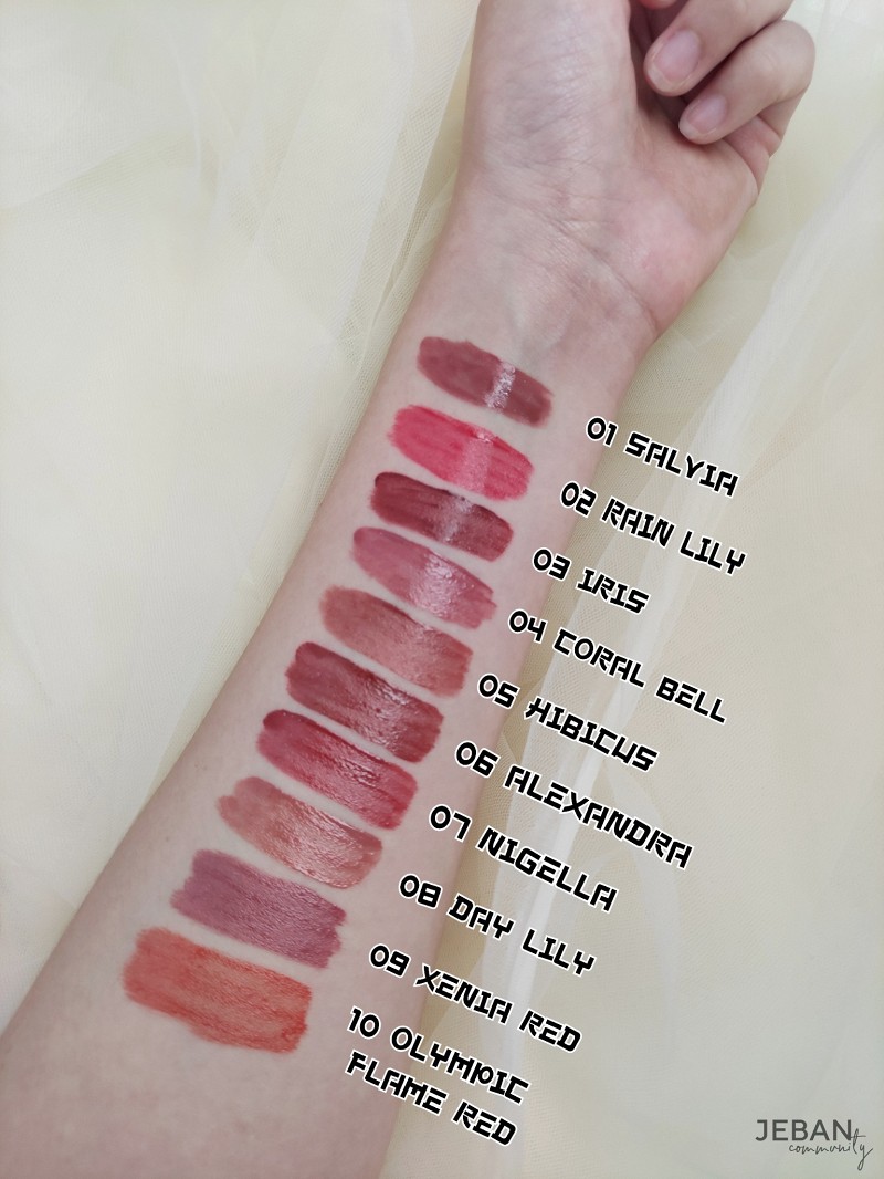 รีวิวลิป SRICHAND AQUA BOMB Lip Tint Serum ทาให้ดูครบทั้ง 10 เฉดสีไปเลย