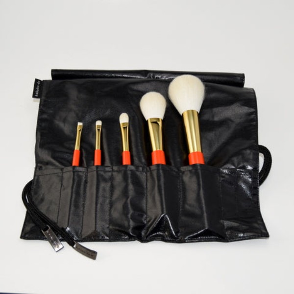 Review HAKUHODO Vermilion Handled 5 Piece Brush Set (US) [X0031] ริวิว