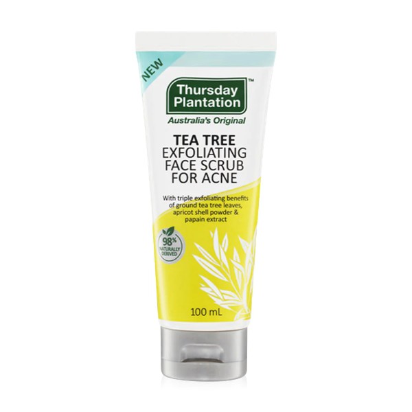 Tea Tree Exfoliating Face Scrub for Acne