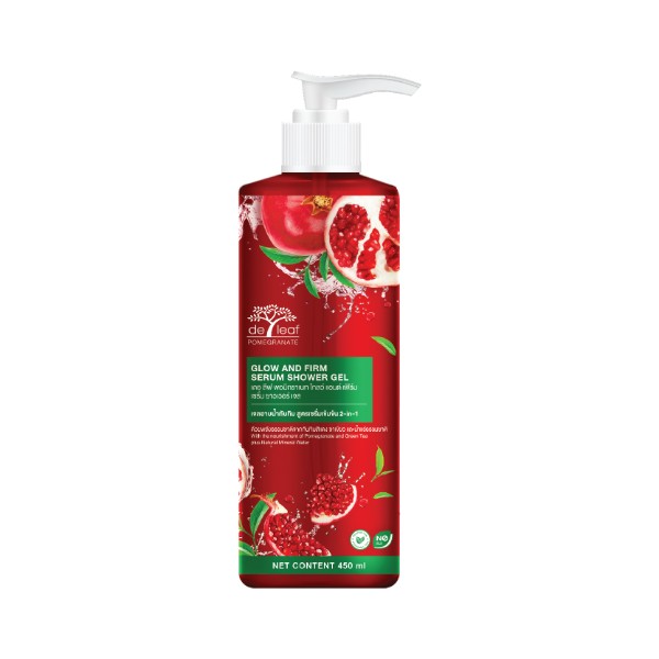 De Leaf Pomegranate Glow and Firm Serum Shower Gel