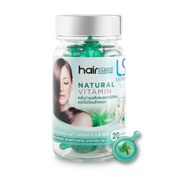 Hair Vitamin Serum Capsule Green Tea & Mint