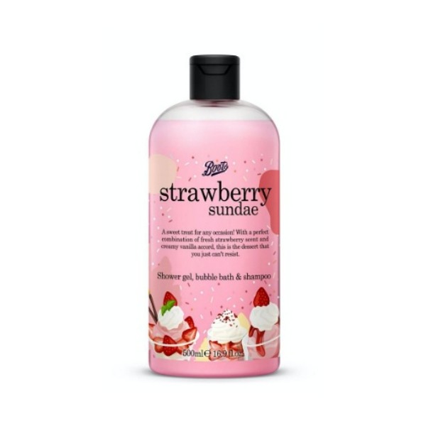 Strawberry Sundae Shower Gel, Bubble Bath & Shampoo