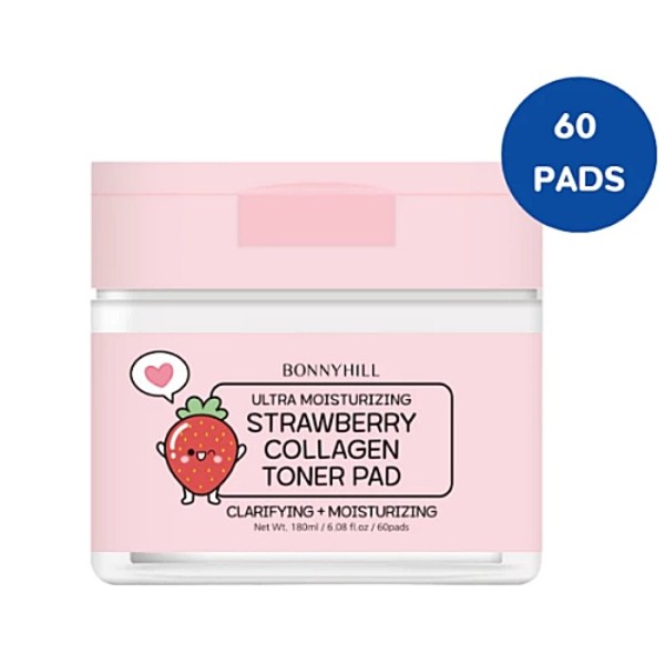Ultra Moisturizing Strawberry Collagen Toner Pad