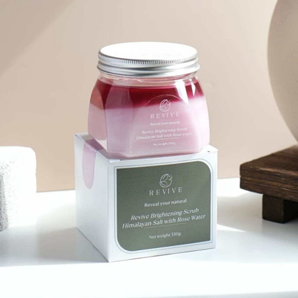 Himalayan Salt Brightening Scrub with Rose Water