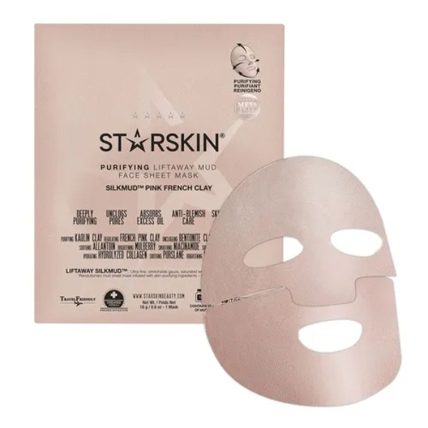 Silkmud™ Pink French Clay Purifying Liftaway Mud Face Sheet Mask