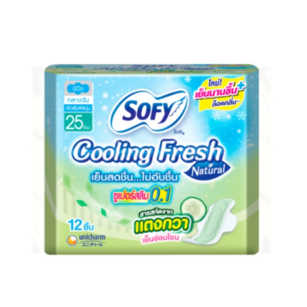 Cooling Fresh Natural ซูเปอร์สลิม 0.1 25 ซม.