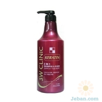 3w Clinic : Keratin 2in1 Shampoo & rinse