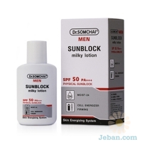 Men Sunblock Milky Lotion Spf 50