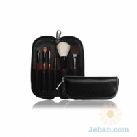 Travel Brush Set Black 6