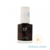 Nail Xtras Black : Glitter Crackle Top Coat