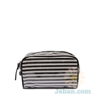 Sequined Stripe Cosmetic Pouch