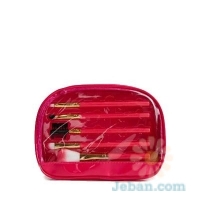 Cosmetic Brush Set & Bag