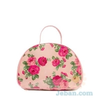 Patent Rose Makeup Bag