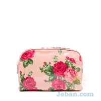 Patent Rose Makeup Case