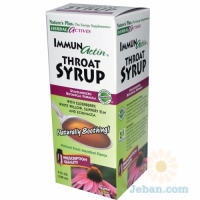 Herbal Actives : Immun Actin Throat Syrup Natural Fruit/Menthol Flavor