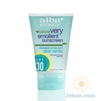 Natural Very Emollient Sunscreen : Aloe Vanilla SPF 30