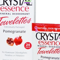 Crystal Essence Minercal Deodorant Towelettes : Pomegranate
