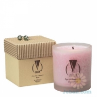Rose Frosted : Round Glass Candle in Gift Box