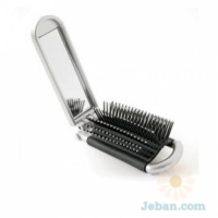 Folding Hairbrush/Mirror