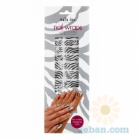 Black And White Zebra Nail Wraps