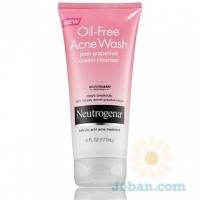 Oil-Free Acne Wash Pink Grapefruit Cream Cleanser