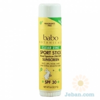 Clear Zinc Sport Stick Sunscreen Spf 30