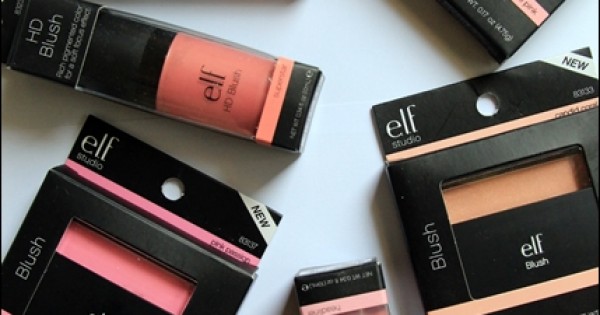 Review e.l.f blush | 4 studio blush + 2 HD blush