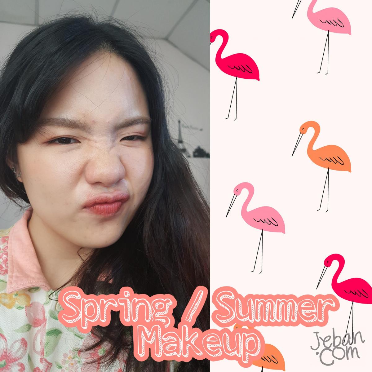 How to :: Spring/Summer korean makeup look แต่งหน้าหน้าร้อนแดนมอดไหม้ ♣ Jajally