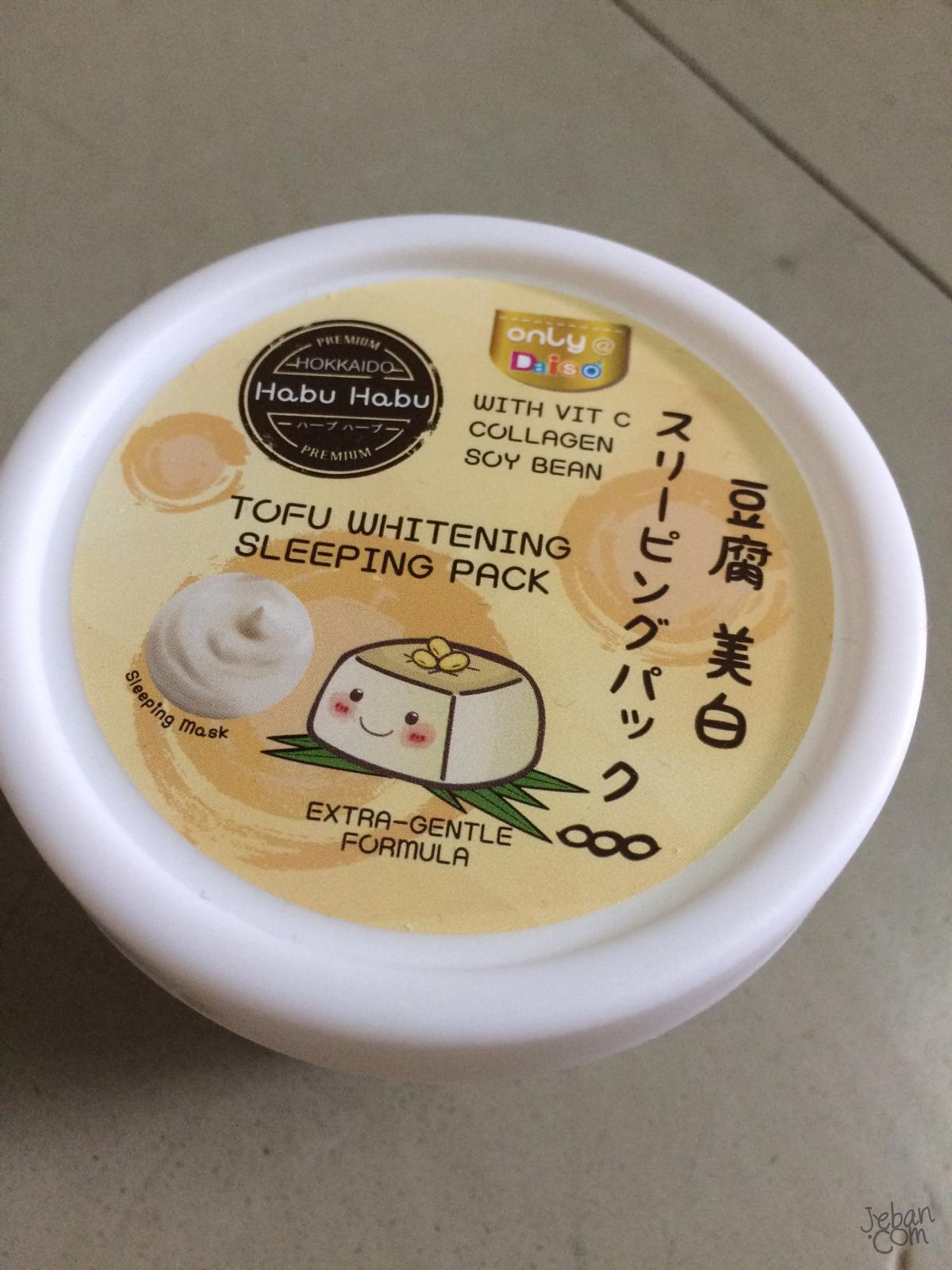 ถูกและดีมีในโลก Tofu whitening sleeping pack by  daiso